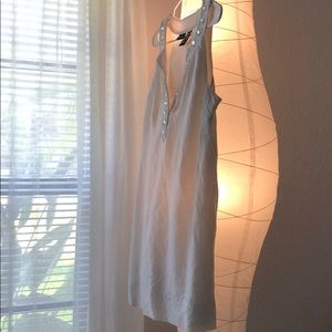 ❣️NY&CO White Linen Dress Pearls and Stones🤍✨🤍